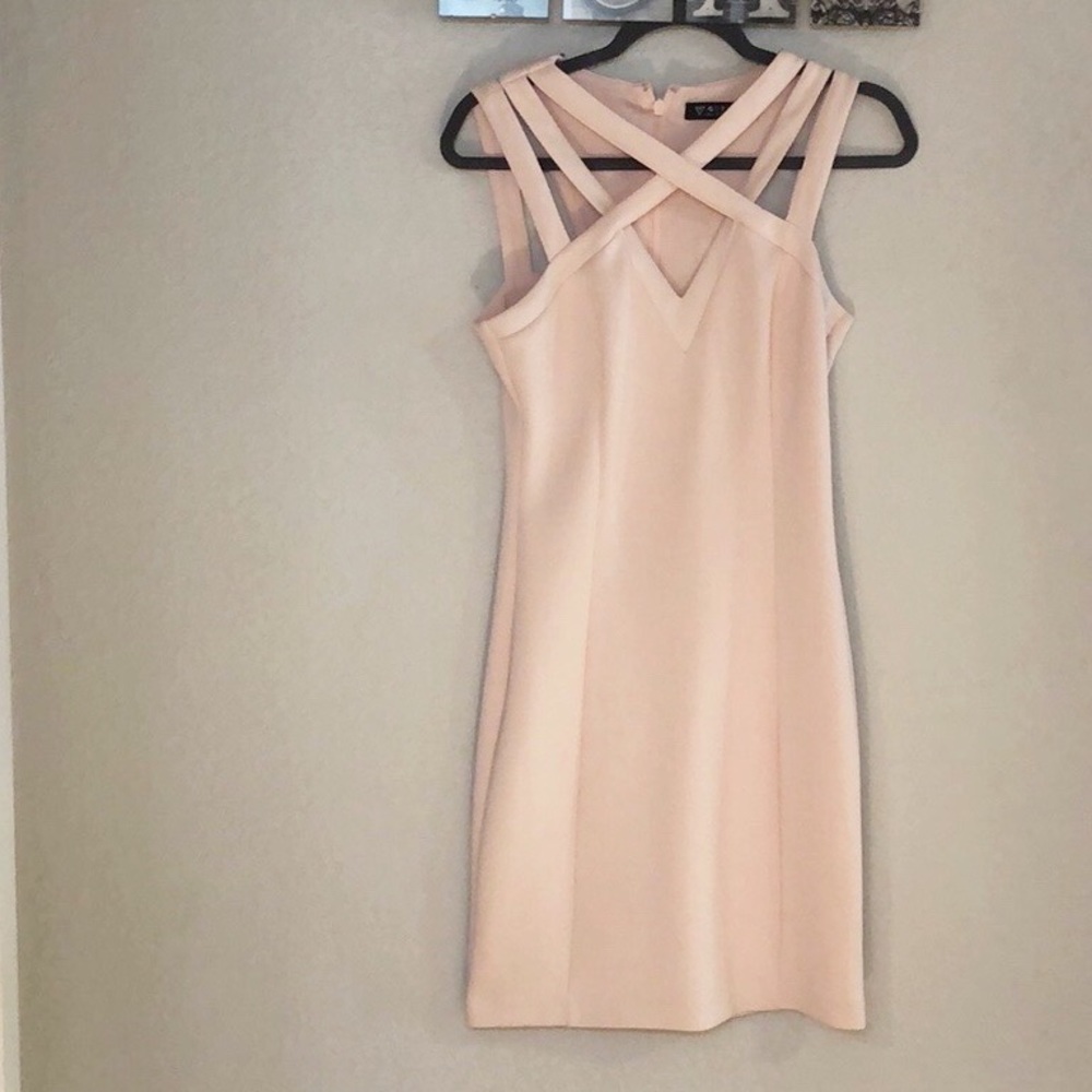 GUESS Blush Pink Body-Contour Mini-dress Size 6